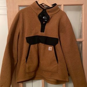 Men’s Carhartt Relaxed Fit Fleece 1/4 Pull Over. Large.